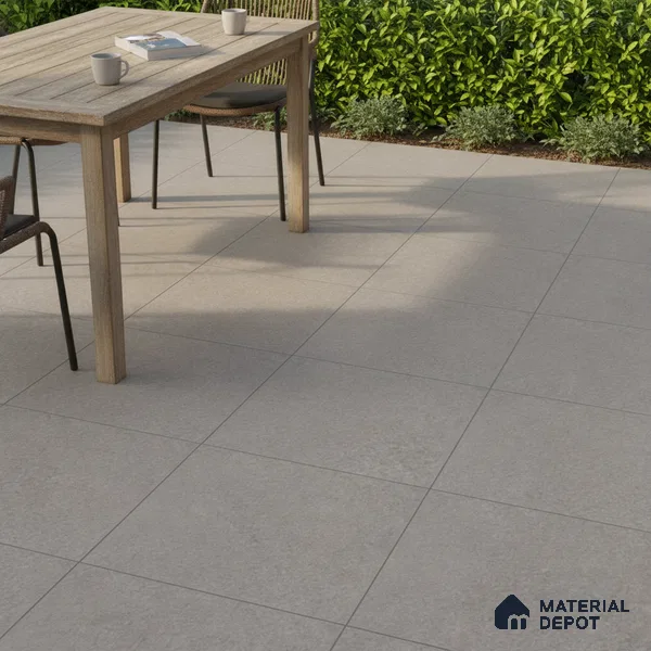 Cement Floor Tile TL 07521 D Signature Grey 16 x 16 inch Texture Finish Vitrified Tile - 12 mm | Suitable for Parking, Outdoor & Bathroom | Pattern Alignment May Vary | 2-3 mm Spacer is Mandatory