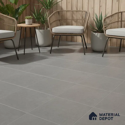 Stone Floor Tile TL 07521 E Signature Nero 16 x 16 inch Texture Finish Vitrified Tile - 12 mm | Suitable for Parking, Outdoor & Bathroom | Pattern Alignment May Vary | 2-3 mm Spacer is Mandatory