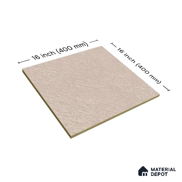 Stone Floor Tile TL 07521 Signature Beige 16 x 16 inch Texture Finish Vitrified Tile - 12 mm | Suitable for Parking, Outdoor & Bathroom | Pattern Alignment May Vary | 2-3 mm Spacer is Mandatory