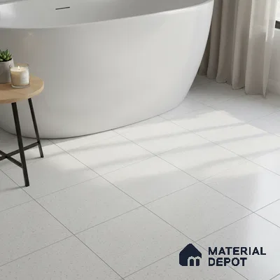 Cream Marble Floor Tile TL 07523 D Lustra 3032 F 1 ft x 1 ft Ceramic Carving Matte Finish - 9 mm |  | Suitable for Living Room, Bedroom, Bathroom