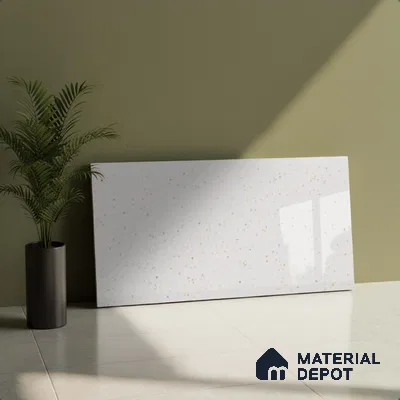 Cream Marble Wall Tile TL 07523 Lustra 3032 Tab L 2 ft x 1 ft Ceramic Glossy Finish - 9 mm |  | Suitable for Living Room, Bedroom, Bathroom