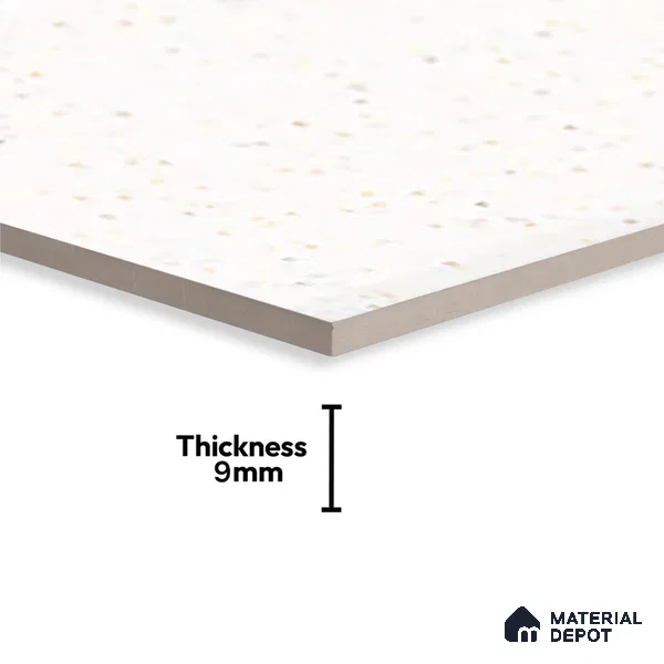Cream Marble Wall Tile TL 07523 Lustra 3032 Tab L 2 ft x 1 ft Ceramic Glossy Finish - 9 mm | | Suitable for Living Room, Bedroom, Bathroom