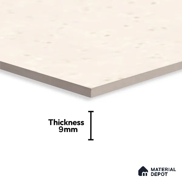 Beige Stone Floor Tile TL 07524 C Lustra Terrazzo Honey F 1 ft x 1 ft Ceramic Carving Satin Finish - 9 mm |  | Suitable for Living Room, Bedroom, Bathroom