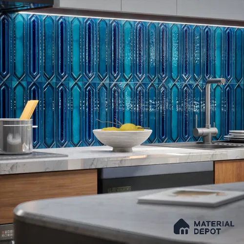 Faux Subway Wall Tile TL 07525 12 inch x 12 inch Ceramic Glossy Finish - 9.5 mm | Suitable for Accent / Feature Walls, Bathroom, Kitchen Wall & Backsplashes | Please Expect a Slight Variation of Pattern