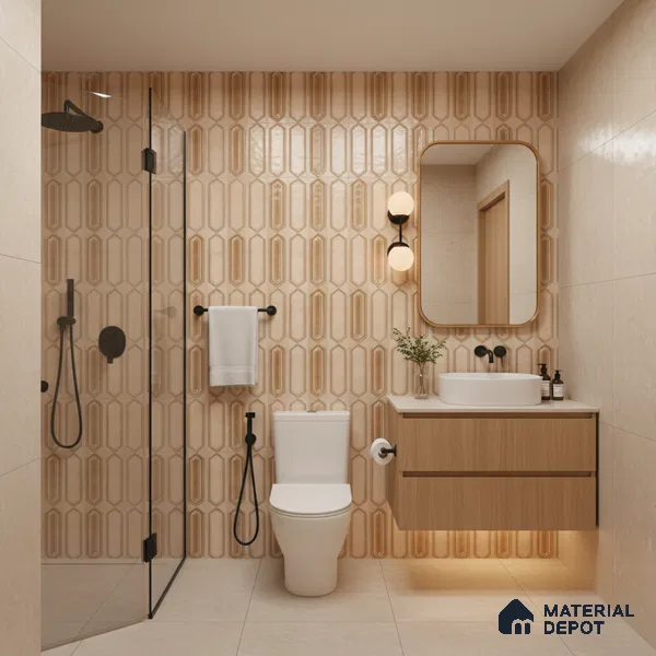 Faux Subway Wall Tile TL 07525 B 12 inch x 12 inch Ceramic Glossy Finish - 9.5 mm | Suitable for Accent / Feature Walls, Bathroom, Kitchen Wall & Backsplashes | Please Expect a Slight Variation of Pattern