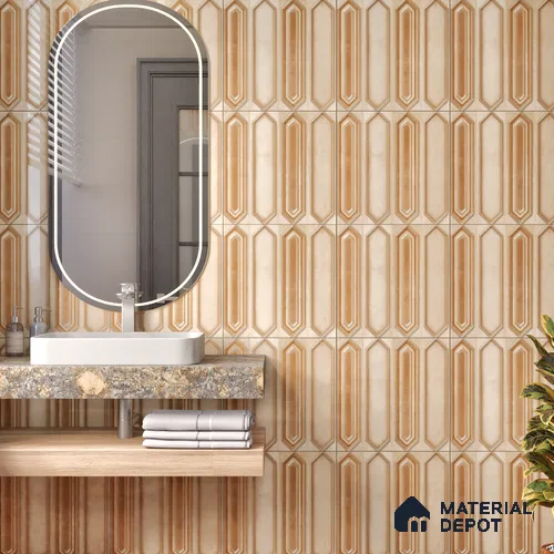 Faux Subway Wall Tile TL 07525 B   12 inch x 12 inch Ceramic Glossy Finish - 9.5 mm | Suitable for Accent / Feature Walls, Bathroom, Kitchen Wall & Backsplashes | Please Expect a Slight Variation of Pattern