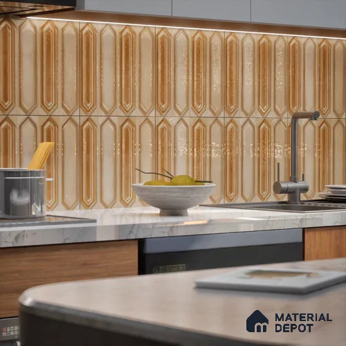Faux Subway Wall Tile TL 07525 B   12 inch x 12 inch Ceramic Glossy Finish - 9.5 mm | Suitable for Accent / Feature Walls, Bathroom, Kitchen Wall & Backsplashes | Please Expect a Slight Variation of Pattern