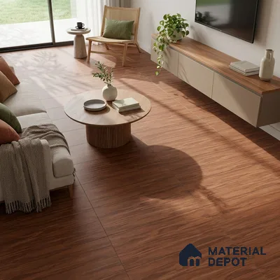 TL 07526 Sello Wood Brown 1200x600 mm Matte Finish Floor & Wall Tile - 9 mm