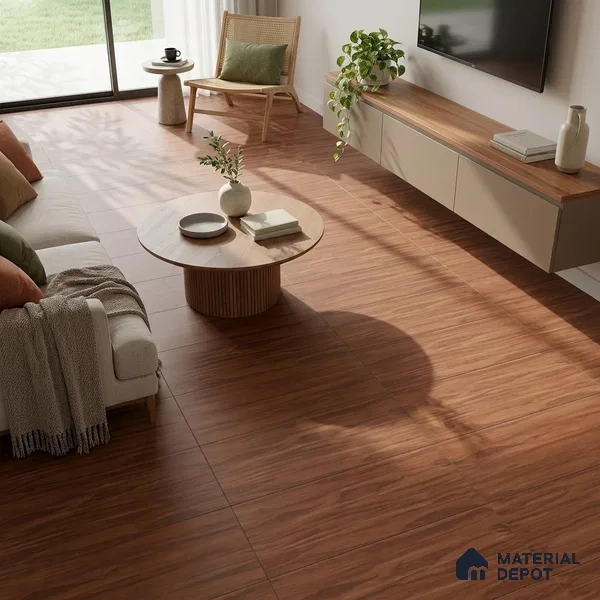 TL 07526 Sello Wood Brown 1200x600 mm Matte Finish Floor & Wall Tile - 9 mm
