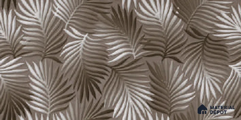 Grey Highlighter Wall Tile TL 07528 C Lustra Brilliant Forest Decor 2 ft x 1 ft Ceramic Glossy Finish - 9 mm | Suitable For Kitchen, Bathroom & Accent/Feature Wall