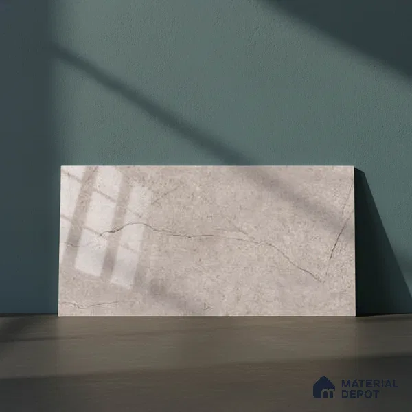 Grey Marble Wall Tile TL 07529 C Lustra Aegean Motif 2 ft x 1 ft Ceramic Glossy Finish - 9 mm | | Suitable for Living Room, Bedroom, Bathroom