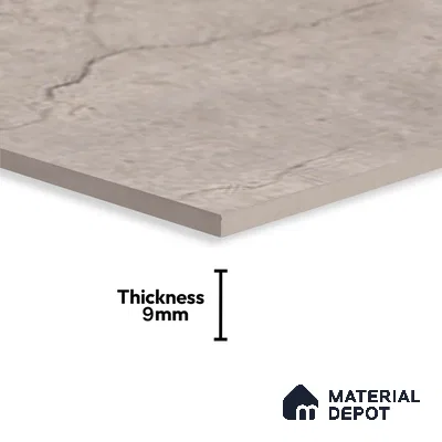 Grey Marble Wall Tile TL 07529 C Lustra Aegean Motif 2 ft x 1 ft Ceramic Glossy Finish - 9 mm |  | Suitable for Living Room, Bedroom, Bathroom