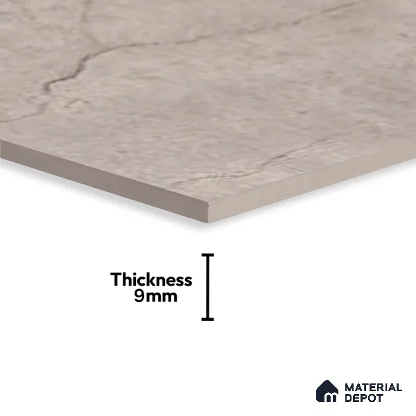 Grey Marble Wall Tile TL 07529 C Lustra Aegean Motif 2 ft x 1 ft Ceramic Glossy Finish - 9 mm | | Suitable for Living Room, Bedroom, Bathroom