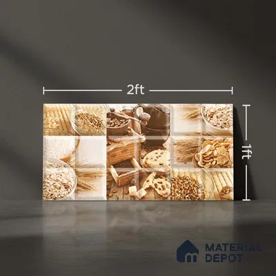Highlighter Wall Tile TL 07530 E Multi Colour Lustra 2 ft x 1 ft Ceramic Glossy Finish - 9 mm | Suitable For Kitchen & Dining Area