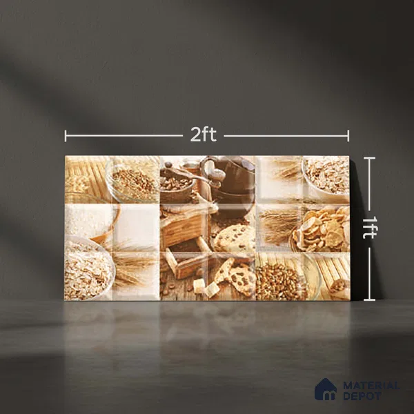Highlighter Wall Tile TL 07530 E Multi Colour Lustra 2 ft x 1 ft Ceramic Glossy Finish - 9 mm | Suitable For Kitchen & Dining Area