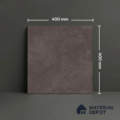 Stone Floor Tile TL 07533 C Glitter Coffee 16 x 16 inch Texture Finish Vitrified Tile - 12 mm | Suitable for Parking, Outdoor & Bathroom | Pattern Alignment May Vary | 2-3 mm Spacer is Mandatory