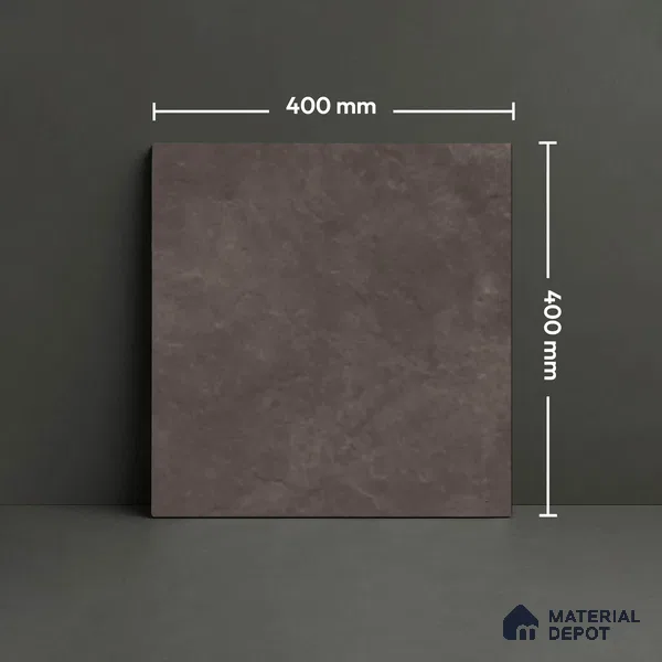 Stone Floor Tile TL 07533 C Glitter Coffee 16 x 16 inch Texture Finish Vitrified Tile - 12 mm | Suitable for Parking, Outdoor & Bathroom | Pattern Alignment May Vary | 2-3 mm Spacer is Mandatory