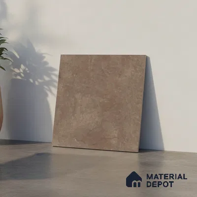 Stone Floor Tile TL 07533 D Glitter Brown 16 x 16 inch Texture Finish Vitrified Tile - 12 mm | Suitable for Parking, Outdoor & Bathroom | Pattern Alignment May Vary | 2-3 mm Spacer is Mandatory