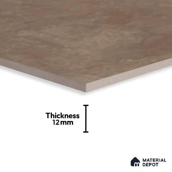Stone Floor Tile TL 07533 D Glitter Brown 16 x 16 inch Texture Finish Vitrified Tile - 12 mm | Suitable for Parking, Outdoor & Bathroom | Pattern Alignment May Vary | 2-3 mm Spacer is Mandatory