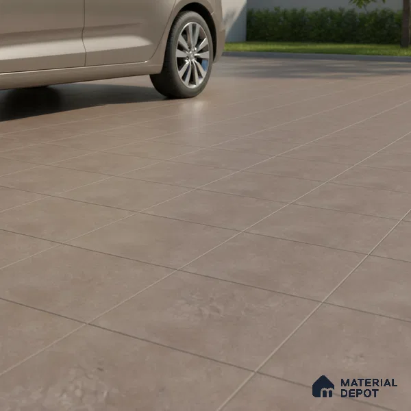 Stone Floor Tile TL 07533 D Glitter Brown 16 x 16 inch Texture Finish Vitrified Tile - 12 mm | Suitable for Parking, Outdoor & Bathroom | Pattern Alignment May Vary | 2-3 mm Spacer is Mandatory (Sample)