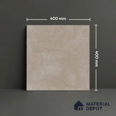 Stone Floor Tile TL 07533 E Glitter Cement 16 x 16 inch Texture Finish Vitrified Tile - 12 mm | Suitable for Parking, Outdoor & Bathroom | Pattern Alignment May Vary | 2-3 mm Spacer is Mandatory