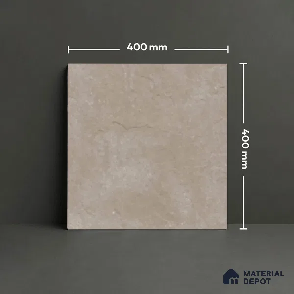 Stone Floor Tile TL 07533 E Glitter Cement 16 x 16 inch Texture Finish Vitrified Tile - 12 mm | Suitable for Parking, Outdoor & Bathroom | Pattern Alignment May Vary | 2-3 mm Spacer is Mandatory