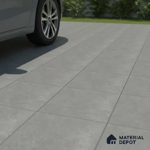 Stone Floor Tile TL 07533 F Glitter Green 16 x 16 inch Texture Finish Vitrified Tile - 12 mm | Suitable for Parking, Outdoor & Bathroom | Pattern Alignment May Vary | 2-3 mm Spacer is Mandatory