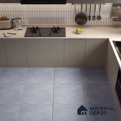 Cement Floor & Wall Tile TL 07535 Pantone Grey 2 ft x 2 ft Matte Finish Vitrified Tile - 9 mm | Suitable For living Room, Bedroom, Bathroom