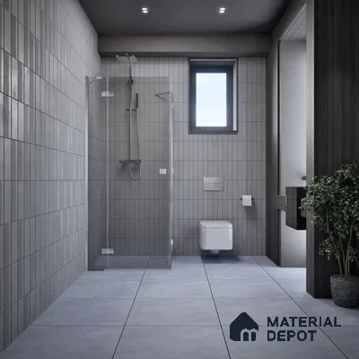Cement Floor & Wall Tile TL 07535 Pantone Grey 2 ft x 2 ft Matte Finish Vitrified Tile - 9 mm | Suitable For living Room, Bedroom, Bathroom