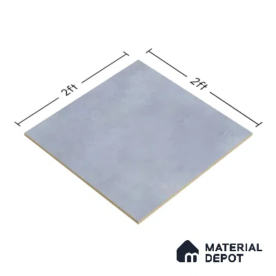 Cement Floor & Wall Tile TL 07535 Pantone Grey 2 ft x 2 ft Matte Finish Vitrified Tile - 9 mm | Suitable For living Room, Bedroom, Bathroom