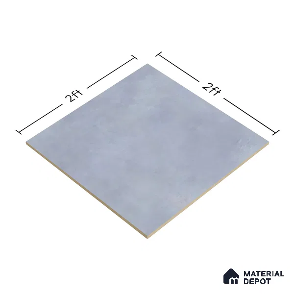 Cement Floor & Wall Tile TL 07535 Pantone Grey 2 ft x 2 ft Matte Finish Vitrified Tile - 9 mm | Suitable For living Room, Bedroom, Bathroom
