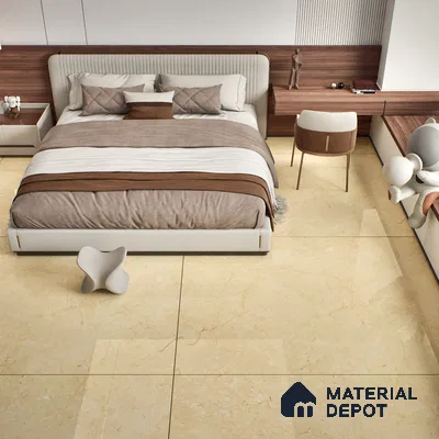 Marble Floor & Wall Tile TL 07536 Bottochino Florito 6 ft x 4 ft Glossy Finish Vitrified Tile - 15 mm | Suitable For living Room, Bedroom, Bathroom | Adhesive and Spacers Must be Used During Installation