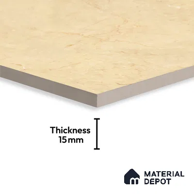 Marble Floor & Wall Tile TL 07536 Bottochino Florito 6 ft x 4 ft Glossy Finish Vitrified Tile - 15 mm | Suitable For living Room, Bedroom, Bathroom | Adhesive and Spacers Must be Used During Installation