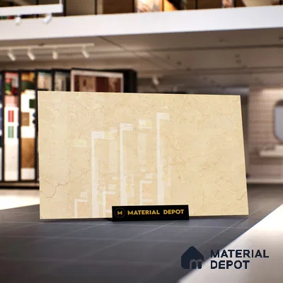 Marble Floor & Wall Tile TL 07536 Bottochino Florito 6 ft x 4 ft Glossy Finish Vitrified Tile - 15 mm | Suitable For living Room, Bedroom, Bathroom | Adhesive and Spacers Must be Used During Installation