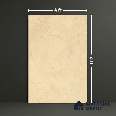 Marble Floor & Wall Tile TL 07536 Bottochino Florito 6 ft x 4 ft Glossy Finish Vitrified Tile - 15 mm | Suitable For living Room, Bedroom, Bathroom | Adhesive and Spacers Must be Used During Installation