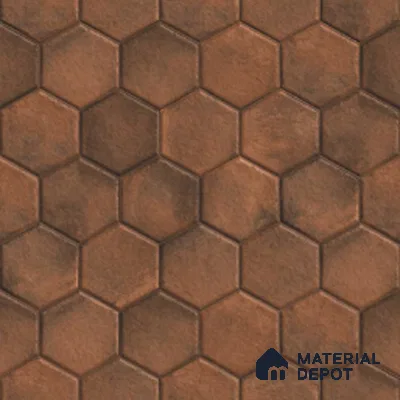 Hexagonal Floor Tile TL 07539 Essa Bronze 16 x 16 inch Texture Finish Vitrified Tile - 12 mm | Suitable for Parking, Outdoor & Bathroom | Pattern Alignment May Vary | 2-3 mm Spacer is Mandatory