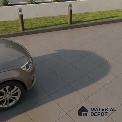 Parking Floor Tile TL 07544 Stonis Brown 400x400 mm Matte Finish Vitrified Tile - 12 mm | Pattern Alignment May Vary | 2-3 mm Spacer is Mandatory