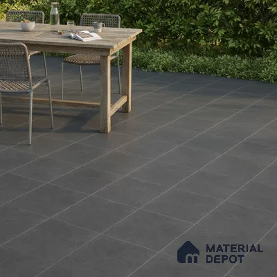 TL 07543 Punch Black 400x400 mm Matte Finish Vitrified Floor Tile - 12 mm | Pattern Alignment May Vary | 2-3 mm Spacer is Mandatory