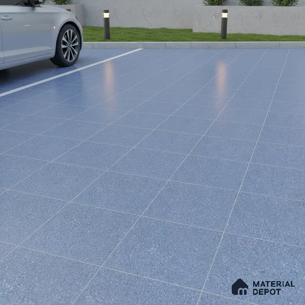 Parking Floor Tile TL 07553 Cerulean Whisper | 16 x 16 inch | Anti Skid Matte Finish Heavy Duty Vitrified Tile - 12 mm | Suitable For Outdoor, Terrace, Balcony | Pattern Alignment May Vary | 2-3 mm Spacer is Mandatory