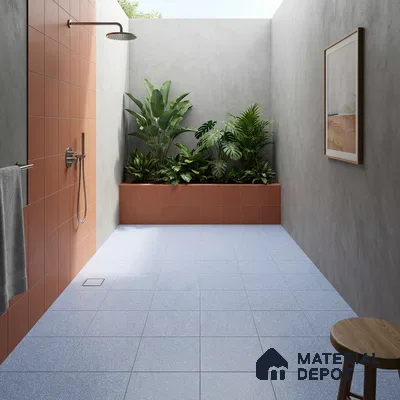 Parking Floor Tile TL 07554 Midnight Surf | 16 x 16 inch | Anti Skid Matte Finish Heavy Duty Vitrified Tile - 12 mm | Suitable For Bathroom, Terrace, Balcony | Pattern Alignment May Vary | 2-3 mm Spacer is Mandatory