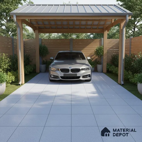 Parking Floor Tile TL 07554 Midnight Surf | 16 x 16 inch | Anti Skid Matte Finish Heavy Duty Vitrified Tile - 12 mm | Suitable For Bathroom, Terrace, Balcony | Pattern Alignment May Vary | 2-3 mm Spacer is Mandatory