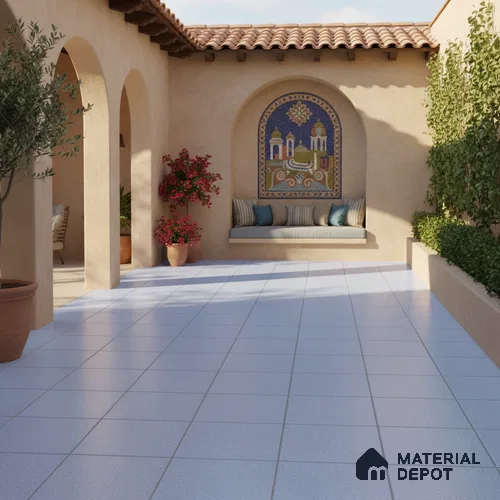 Parking Floor Tile TL 07554 Midnight Surf | 16 x 16 inch | Anti Skid Matte Finish Heavy Duty Vitrified Tile - 12 mm | Suitable For Bathroom, Terrace, Balcony | Pattern Alignment May Vary | 2-3 mm Spacer is Mandatory