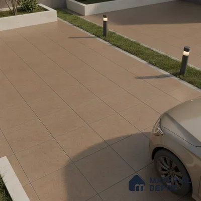 Parking Floor Tile TL 07555 Cocoa Ember | 16 x 16 inch | Anti Skid Matte Finish Heavy Duty Vitrified Tile - 12 mm | Suitable For Outdoor, Terrace, Balcony | Pattern Alignment May Vary | 2-3 mm Spacer is Mandatory