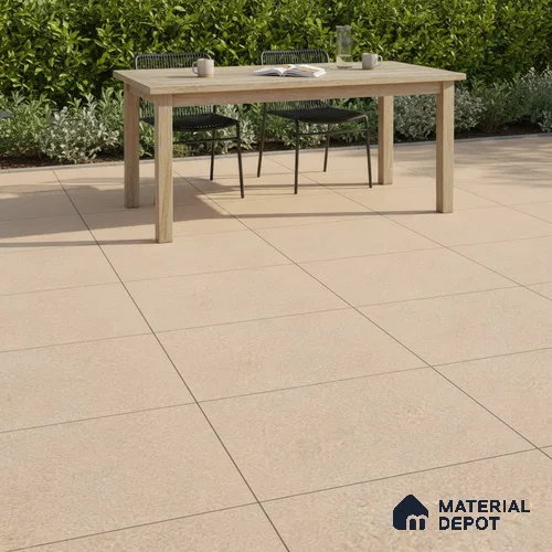 Parking Floor Tile TL 07556 Sandalwood Mist | 16 x 16 inch | Anti Skid Matte Finish Heavy Duty Vitrified Tile - 12 mm | Suitable For Bathroom, Terrace, Balcony | Pattern Alignment May Vary | 2-3 mm Spacer is Mandatory