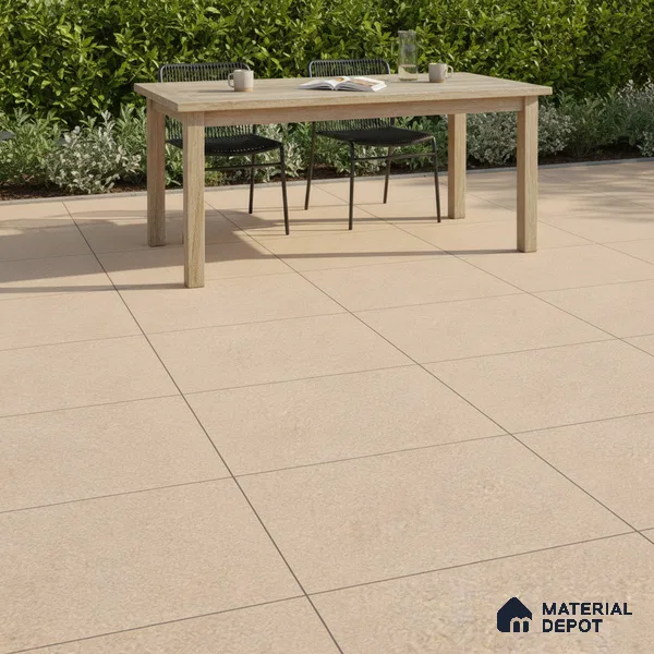 Parking Floor Tile TL 07556 Sandalwood Mist | 16 x 16 inch | Anti Skid Matte Finish Heavy Duty Vitrified Tile - 12 mm | Suitable For Bathroom, Terrace, Balcony | Pattern Alignment May Vary | 2-3 mm Spacer is Mandatory