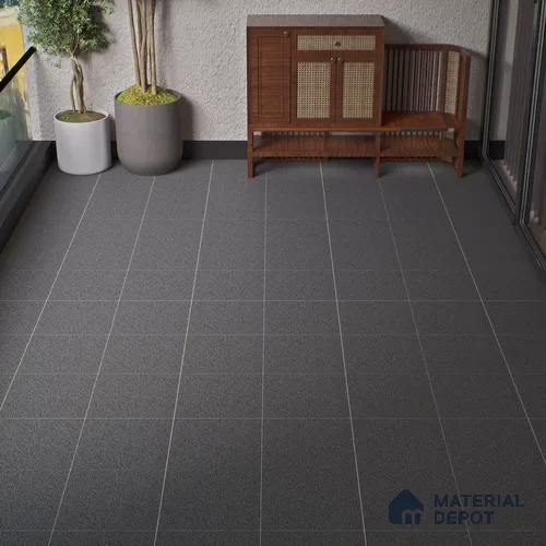 Parking Floor Tile TL 07558 Obsidian Eclipse | 16 x 16 inch | Anti Skid Matte Finish Heavy Duty Vitrified Tile - 12 mm | Suitable For Bathroom, Terrace, Balcony | Pattern Alignment May Vary | 2-3 mm Spacer is Mandatory