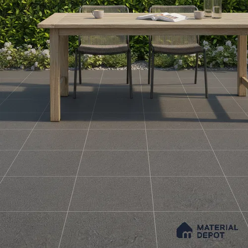 Parking Floor Tile TL 07558 Obsidian Eclipse | 16 x 16 inch | Anti Skid Matte Finish Heavy Duty Vitrified Tile - 12 mm | Suitable For Bathroom, Terrace, Balcony | Pattern Alignment May Vary | 2-3 mm Spacer is Mandatory