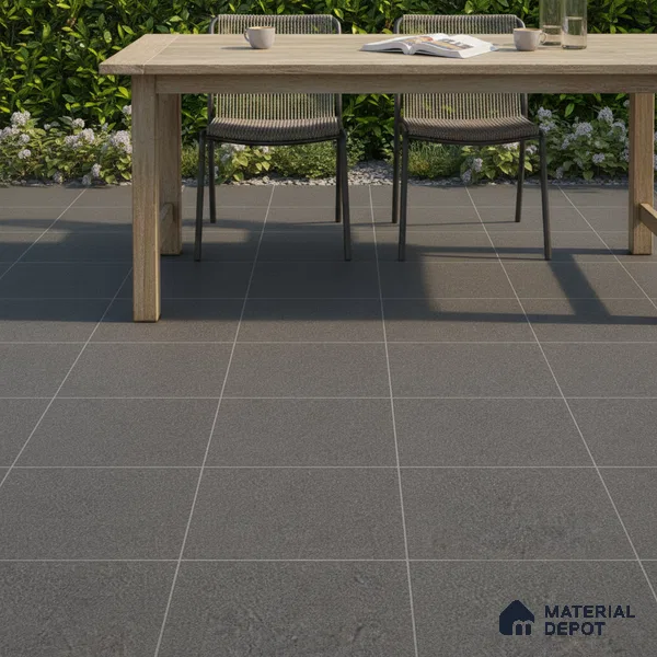 Parking Floor Tile TL 07558 Obsidian Eclipse | 16 x 16 inch | Anti Skid Matte Finish Heavy Duty Vitrified Tile - 12 mm | Suitable For Bathroom, Terrace, Balcony | Pattern Alignment May Vary | 2-3 mm Spacer is Mandatory