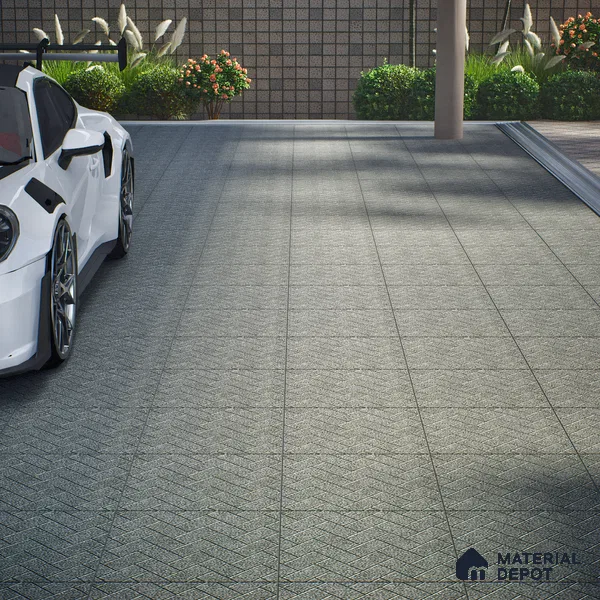 Parking Floor Tile TL 07562 Cloud Harbor | 16 x 16 inch | Anti Skid Matte Finish Heavy Duty Vitrified Tile - 12 mm | Suitable For High Traffic Areas, Terrace, Balcony | Pattern Alignment May Vary | 2-3 mm Spacer is Mandatory