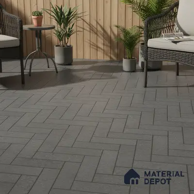 Parking Floor Tile TL 07562 Cloud Harbor | 16 x 16 inch | Anti Skid Matte Finish Heavy Duty Vitrified Tile - 12 mm | Suitable For High Traffic Areas, Terrace, Balcony | Pattern Alignment May Vary | 2-3 mm Spacer is Mandatory